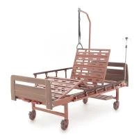 Кровать механическая Мед-Мос Е-8 (MM-2024Н-00) (2 функции) ЛДСП с полкой и обеденным столиком