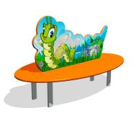 Скамейка детская «Гусеница» Zion