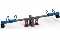 Детские уличные качели "Качели-балансир на пружинах, 4 сиденья Rcreation