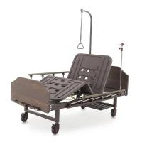 Кровать механическая Мед-Мос Е-8 (MM-2024Н-02) (2 функции) ЛДСП с полкой и обеденным столиком