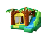 Большой надувной батут с горкой Джунгли HAPPY HOP 9164