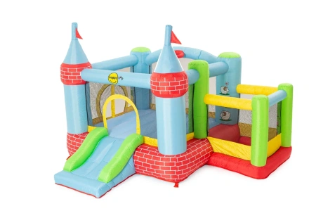 Средний надувной батут с горкой "Цитадель"