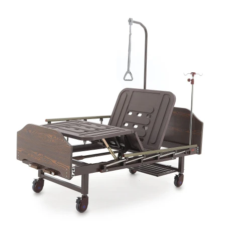 Кровать механическая Мед-Мос Е-8 (MM-2024Н-02) (2 функции) ЛДСП с полкой и обеденным столиком