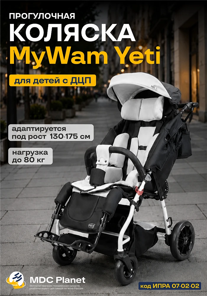 Специальная прогулочная коляска для детей с ДЦП MyWam Yeti