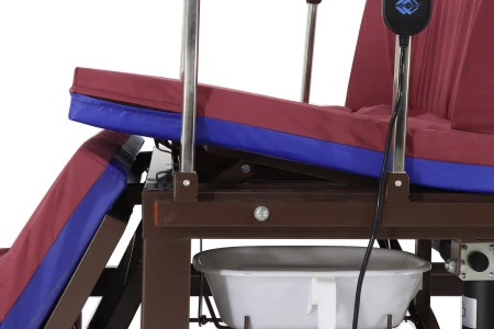 Кровать электрическая Med-Mos DB-11А (МЕ-5228Н-04) ЛДСП Венге с боковым переворачиванием, туалетным устройством и функцией «кардиокресло»