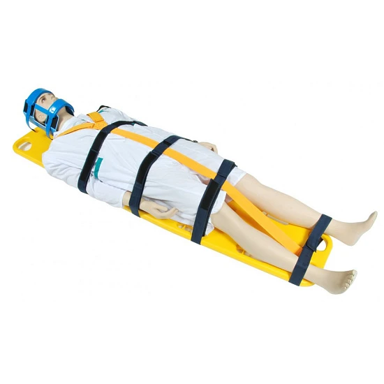 Спинная доска в комплекте с головным иммобилайзером и паук ремнями Мед-Мос YDC-7A3