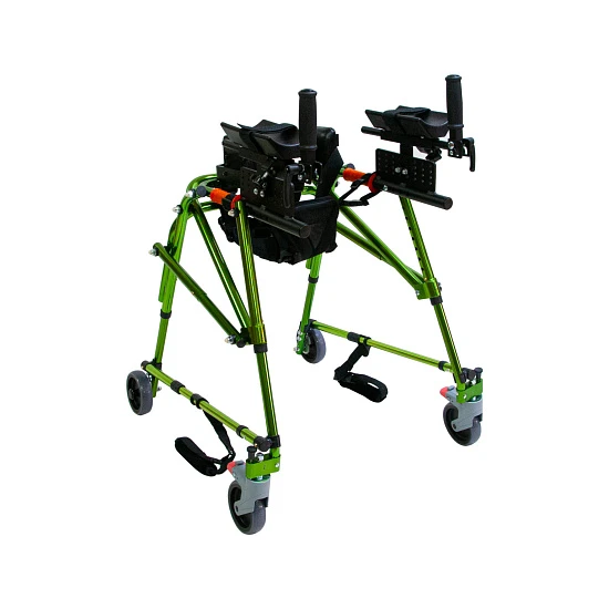 Ходунки для детей больных ДЦП с подлокотной опорой и фиксатором голеностопа Мега-913