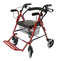 Ходунки-каталка на четырех колесах с подножкой LY-582, серия Optimal-Kappa