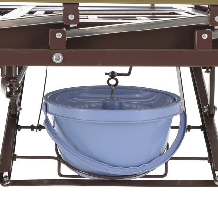 Кровать механическая Med-Mos YG-6 (ММ-2124Н-12) ЛДСП с туалетным устройством и судном с крышкой, функцией «кардиокресло», в комплекте с матрасом