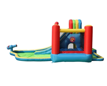 Надувной батут и водная горка "Всплеск Волны" HAPPY HOP 9047N