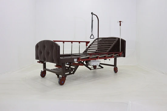 Кровать механическая с туалетным устройством и функцией «кардиокресло» Med-Mos YG-6 (MM-2124Н-11)