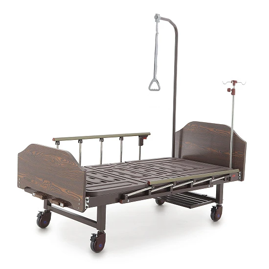 Кровать механическая Мед-Мос Е-8 (MM-2024Н-02) (2 функции) ЛДСП с полкой и обеденным столиком