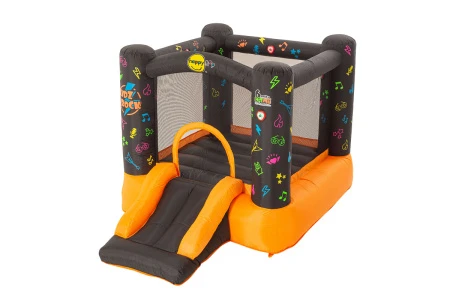 Интерактивный надувной Батут HAPPY HOP с горкой «Рок-н-ролл»