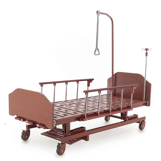 Кровать механическая Med-Mos E-31 (ММ-3024Н-00) (3 функции) с растоматом и полкой