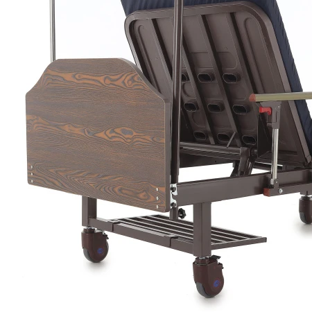 Кровать механическая Мед-Мос Е-8 (MM-2024Н-02) (2 функции) ЛДСП с полкой и обеденным столиком