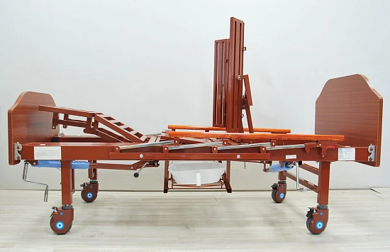 Кровать механическая с боковым переворачиванием, туалетным устройством и функцией «кардиокресло» Med-Mos YG-5 (ММ-5124Н-01)