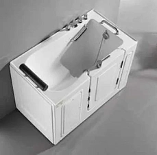 Ванна акриловая сидячая с дверью Ultra W378 для инвалидов, петли справа