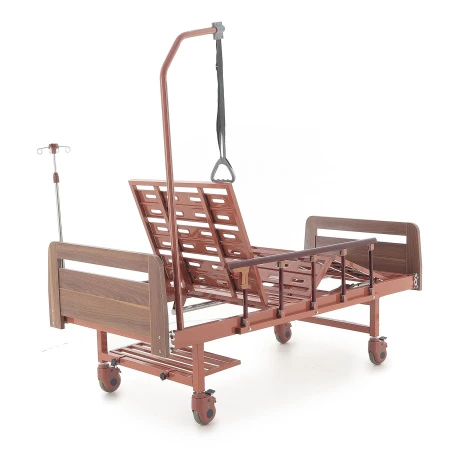 Кровать механическая Мед-Мос Е-8 (MM-2024Н-00) (2 функции) ЛДСП с полкой и обеденным столиком