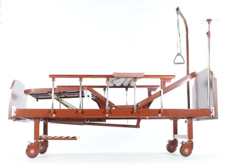 Медицинская кровать Med-Mos Е-8 MM-118ПЛН (2 функции) ЛДСП с полкой и обеденным столиком