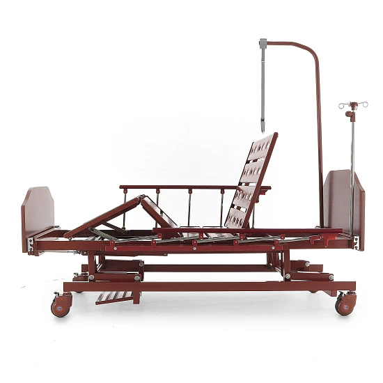 Кровать механическая Med-Mos E-31 (ММ-3024Н-00) (3 функции) с растоматом и полкой