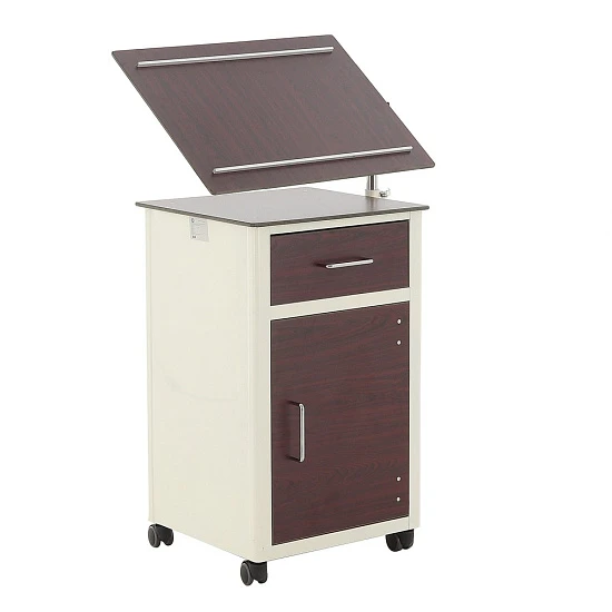 Тумбочка прикроватная из пластика с поворотной столешницей Мед-Мос ПТ-001 (BLZ030 ПТ-004Н)