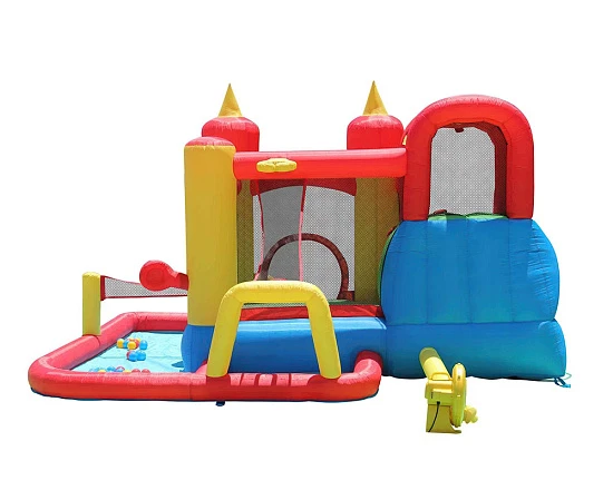 Надувной батут и водная горка «Супер скольжение»