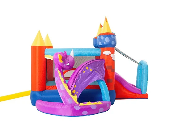 Большой надувной батут с горкой «Дракоша» 9022