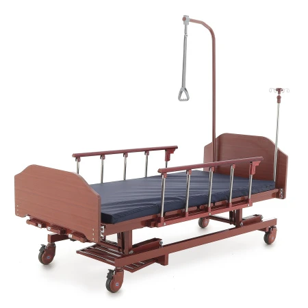 Кровать механическая Med-Mos E-31 (ММ-3024Н-00) (3 функции) с растоматом и полкой