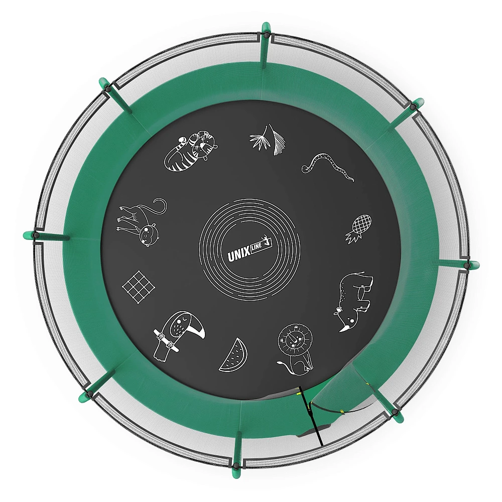 Батут UNIX Line SUPREME GAME 12 ft (Green)