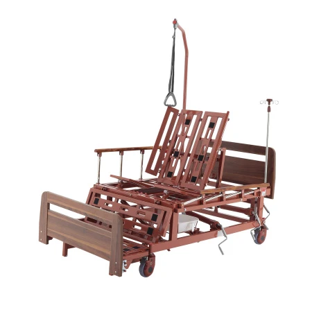 Кровать механическая Med-Mos Е-45А (ММ-5128Н-01/5124Д-01) с боковым переворачиванием, туалетным устройством и функцией «кардиокресло»