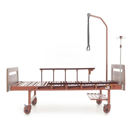 Кровать механическая Мед-Мос Е-8 (MM-2024Н-00) (2 функции) ЛДСП с полкой и обеденным столиком