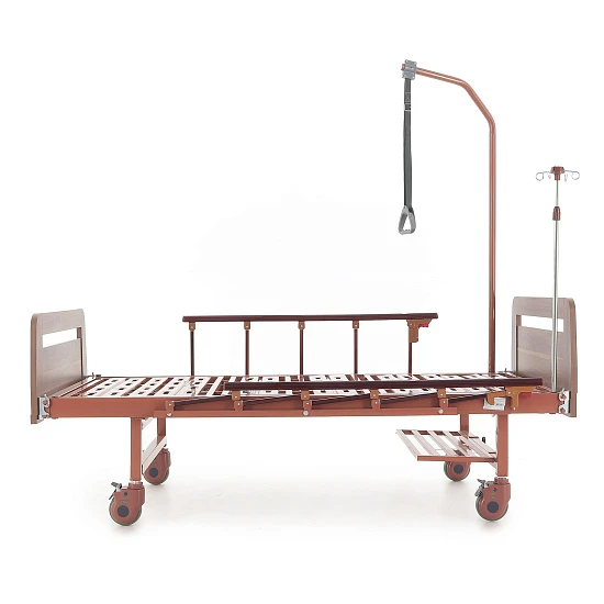 Кровать механическая Мед-Мос Е-8 (MM-2024Н-00) (2 функции) ЛДСП с полкой и обеденным столиком