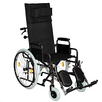 Кресло-коляска инвалидная механическая с высокой спинкой Мега-Оптим 514 А