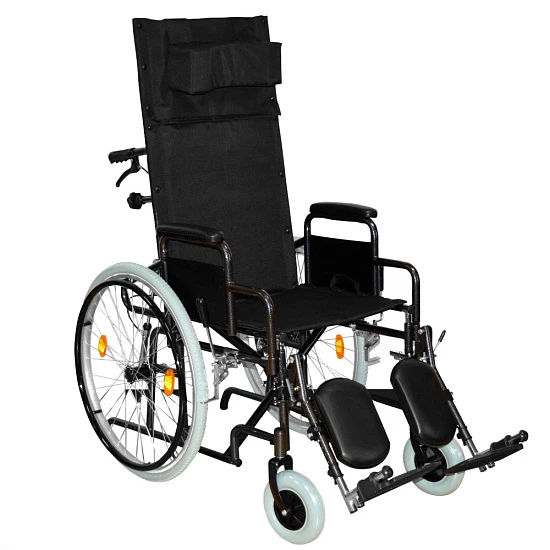 Кресло-коляска инвалидная механическая с высокой спинкой Мега-Оптим 514 А