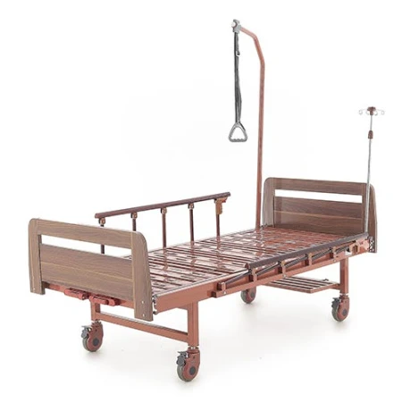 Кровать механическая Мед-Мос Е-8 (MM-2024Н-00) (2 функции) ЛДСП с полкой и обеденным столиком