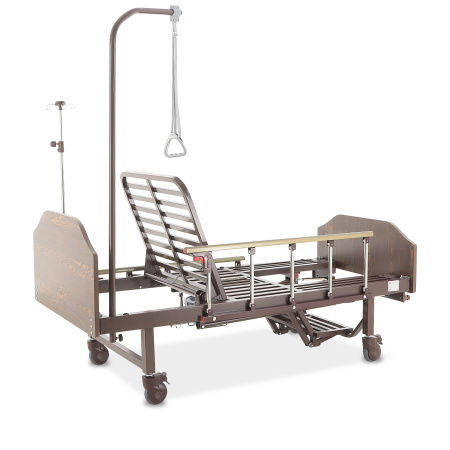 Кровать механическая Med-Mos YG-6 (ММ-2124Н-12) ЛДСП с туалетным устройством и судном с крышкой, функцией «кардиокресло», в комплекте с матрасом