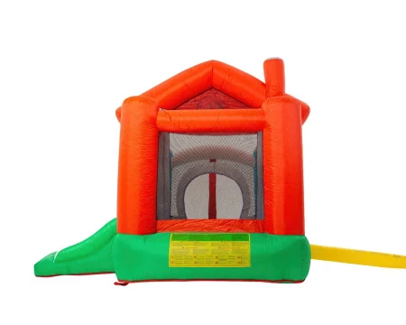 Средний надувной батут с горкой Счастливый дом