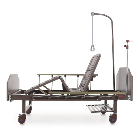 Кровать механическая Мед-Мос Е-8 (MM-2024Н-02) (2 функции) ЛДСП с полкой и обеденным столиком