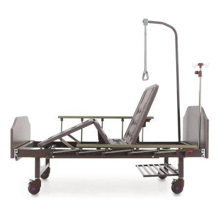 Кровать механическая Мед-Мос Е-8 (MM-2024Н-02) (2 функции) ЛДСП с полкой и обеденным столиком