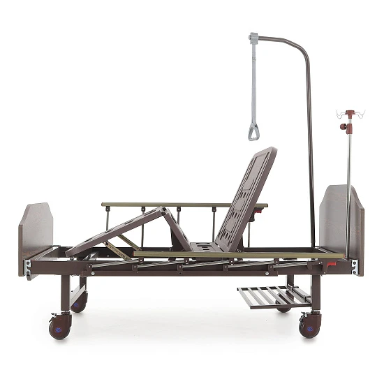 Кровать механическая Мед-Мос Е-8 (MM-2024Н-02) (2 функции) ЛДСП с полкой и обеденным столиком