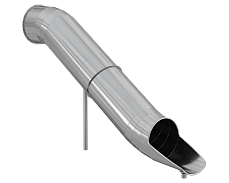 Горка из нержавеющей стали, прямая, закрытая, высота 2000 мм SHTP-2000.765