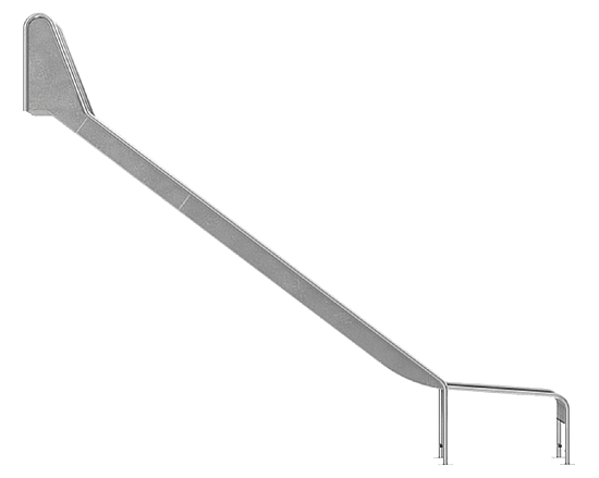 Горка из нержавеющей стали, прямая, открытая, высота 2000 мм SHPP-2000.960