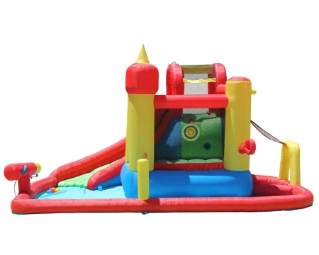 Надувной батут и водная горка «Супер скольжение»