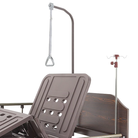 Кровать механическая Мед-Мос Е-8 (MM-2024Н-02) (2 функции) ЛДСП с полкой и обеденным столиком