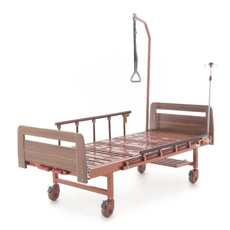 Кровать механическая Мед-Мос Е-8 (MM-2024Н-00) (2 функции) ЛДСП с полкой и обеденным столиком