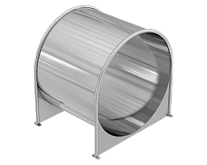 Горка из нержавеющей стали, сквозная, открытая, длина 600 мм