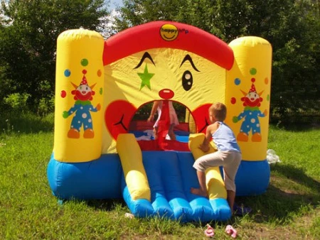 Детский надувной Батут с горкой Забавный Клоун HAPPY HOP 9201
