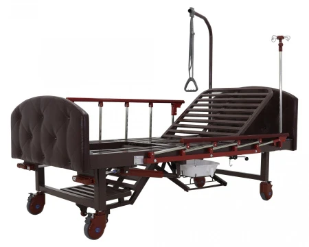 Кровать механическая с туалетным устройством и функцией «кардиокресло» Med-Mos YG-6 (MM-2124Н-11)