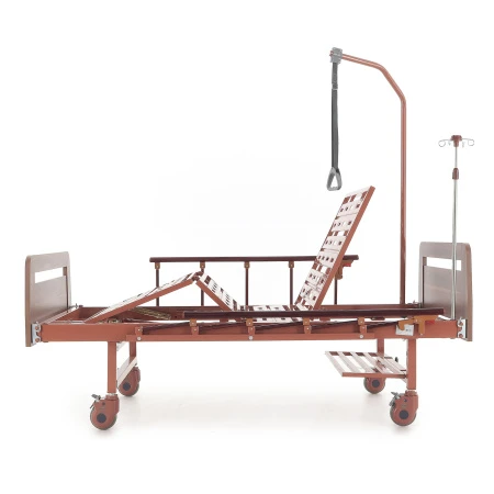 Кровать механическая Мед-Мос Е-8 (MM-2024Н-00) (2 функции) ЛДСП с полкой и обеденным столиком