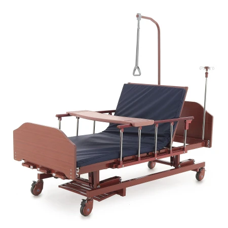 Кровать механическая Med-Mos E-31 (ММ-3024Н-00) (3 функции) с растоматом и полкой